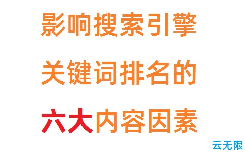影响搜索引擎关键词排名的六大内容因素